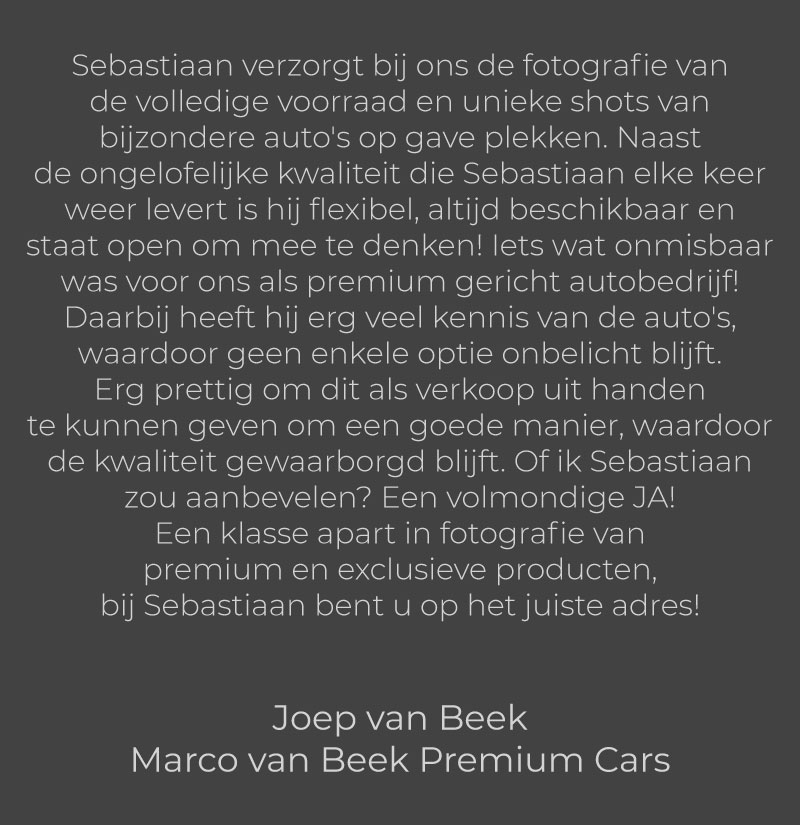 Joep van Beek - Marco van Beek Premium Cars